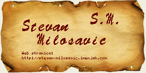 Stevan Milosavić vizit kartica